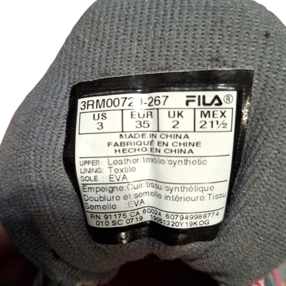 NWT Fila KIDS Pink and Yellow Athletic Shoes - Picture 4 of 5